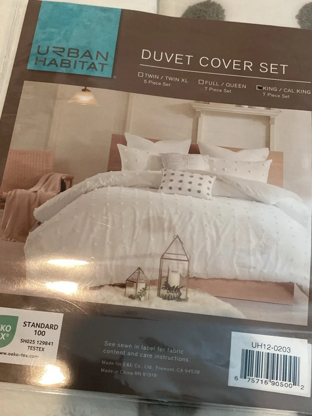 NEW Urban Habitat Cream and Gray Polka Dot Duvet Cover Set